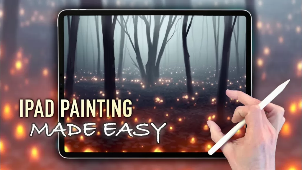 Enchanted Forest landscape Procreate tutorial #1631