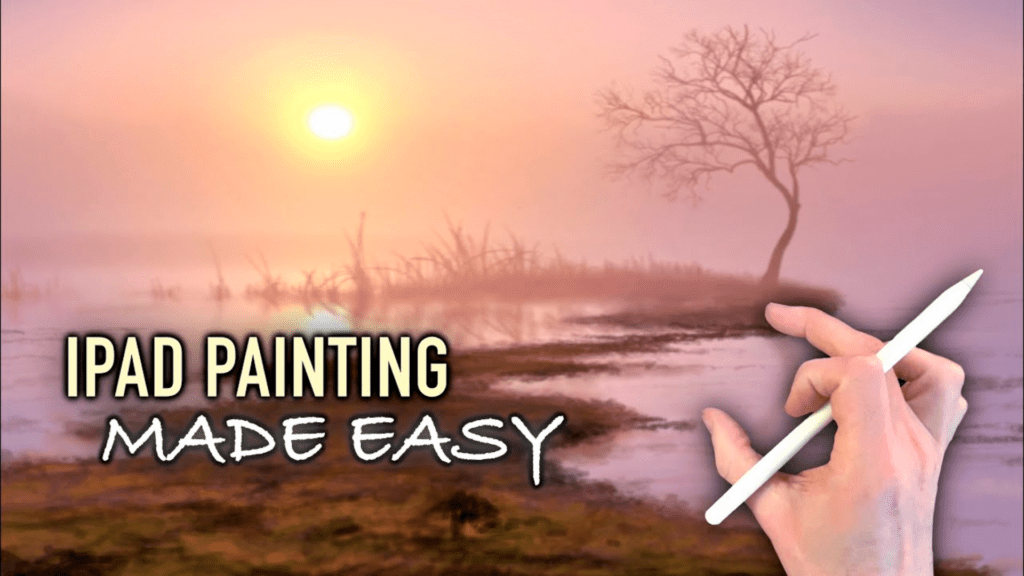 Misty Morning Water landscape Procreate tutorial