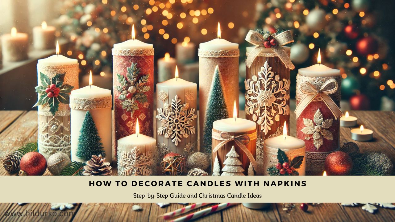 How to Decorate Candles with Napkins: Step-by-Step Guide and Christmas Candle Ideas