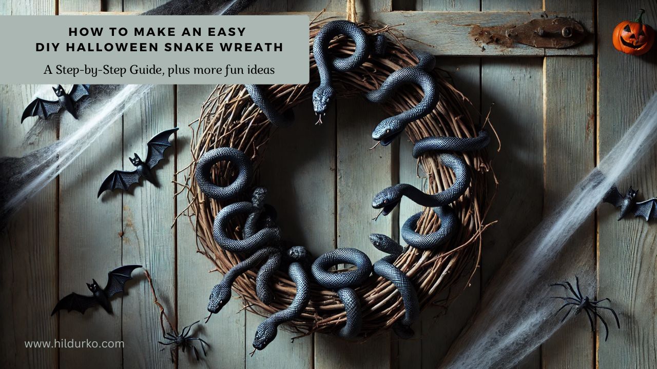 How to Make an Easy DIY Halloween Snake Wreath