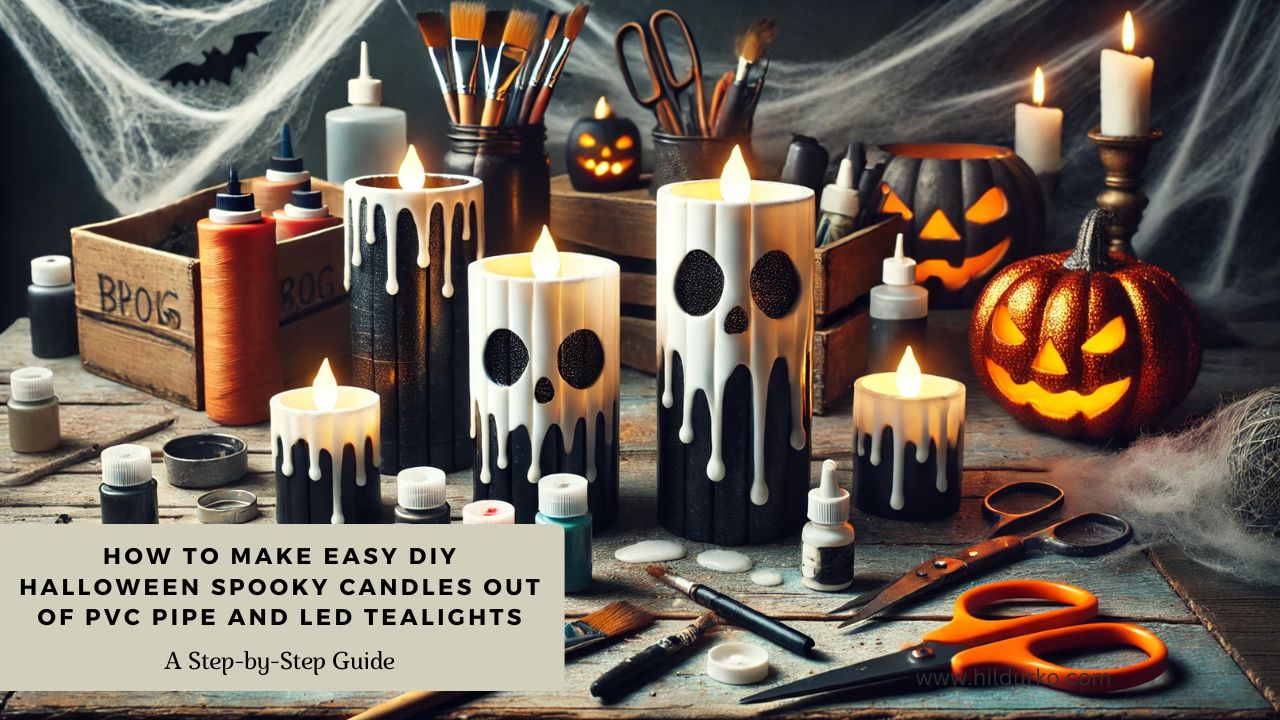 How to Make Easy DIY Halloween Spooky Candles Out of PVC Pipe and LED Tealights